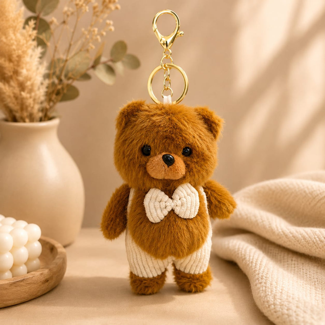Brown Teddy Bear Bag Charm