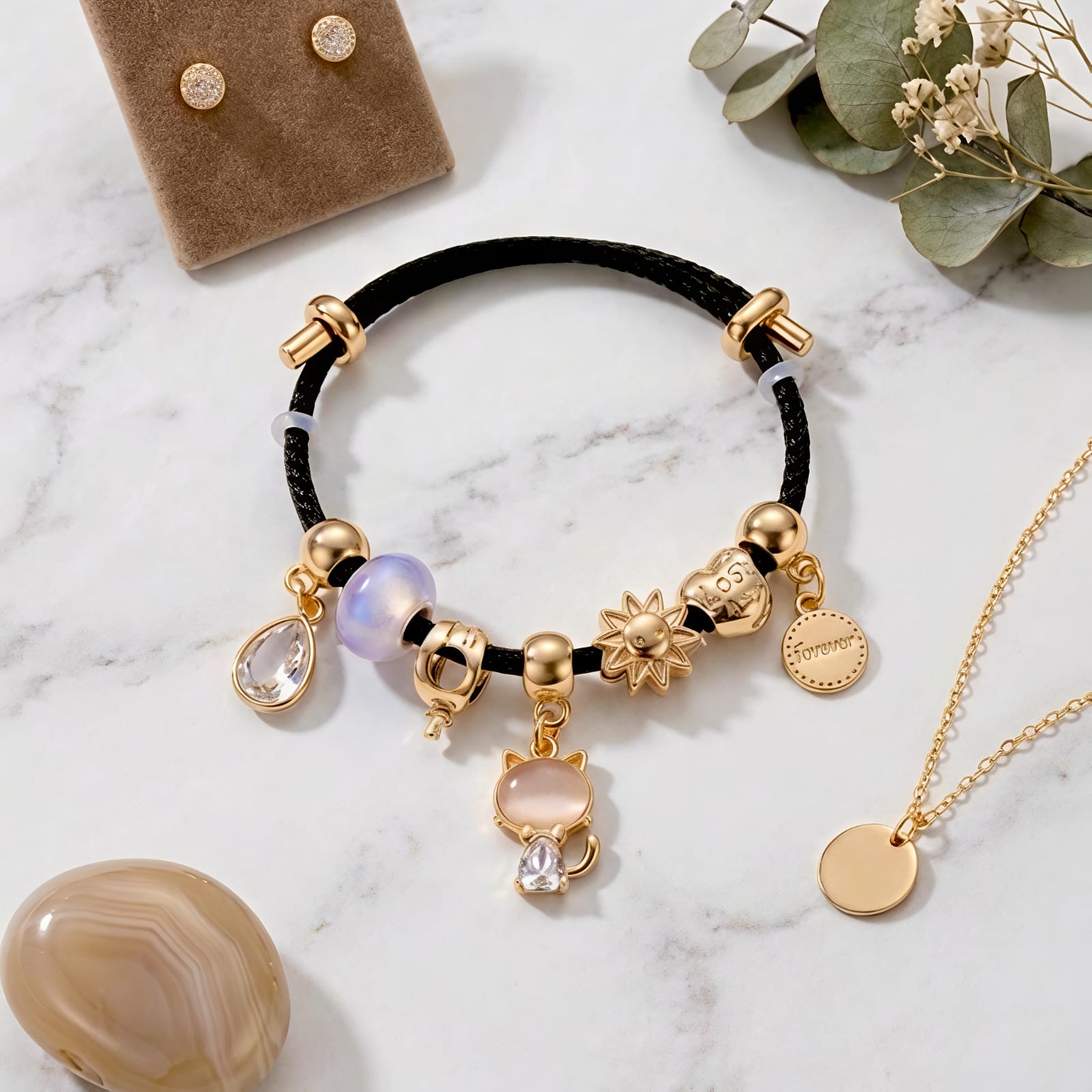 Midnight Charm Bracelet