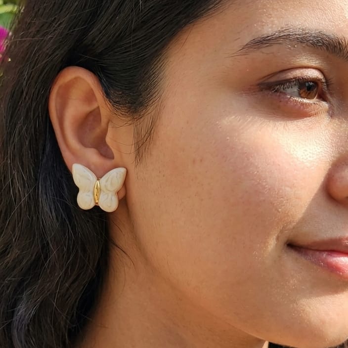 Pearl Butterfly Earrings