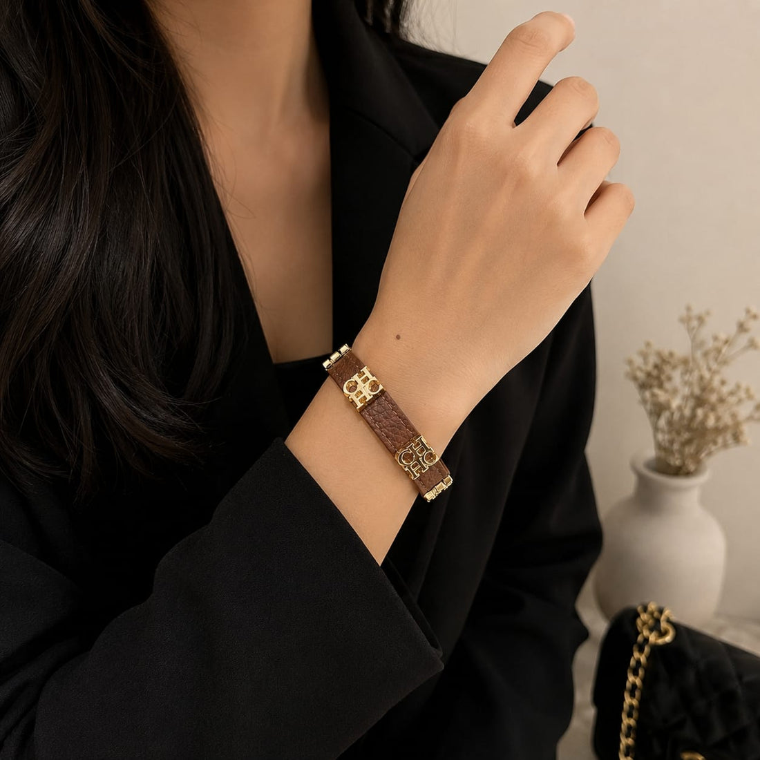 The Aurelia Luxe Leather Bracelet